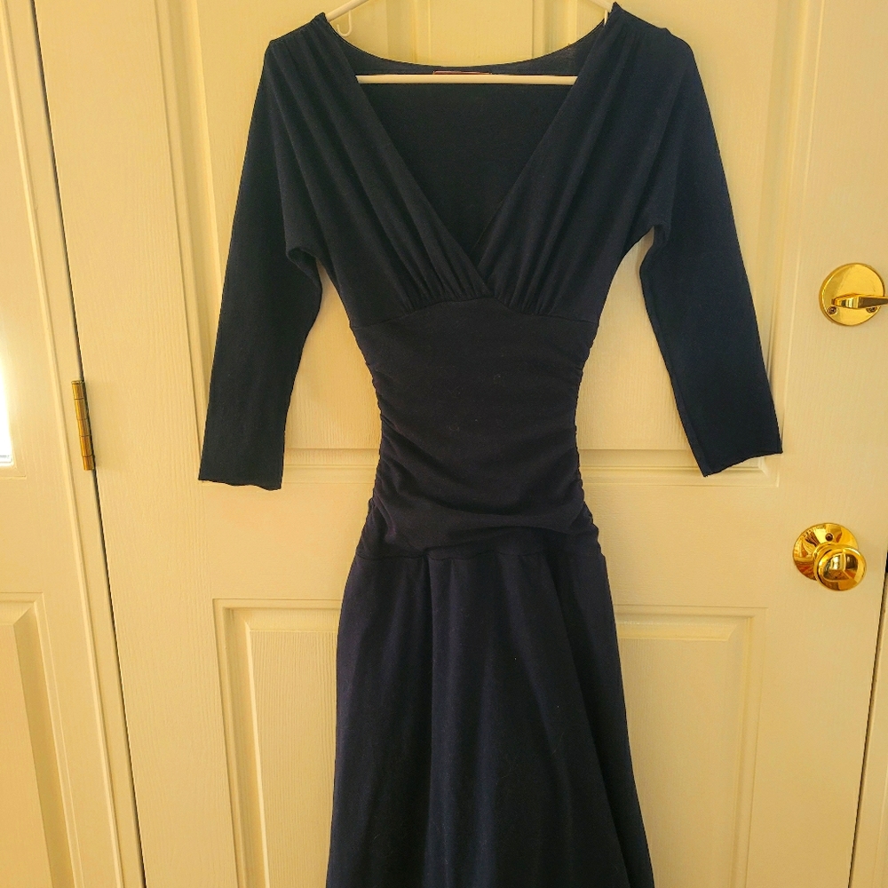 Velvet navy dress